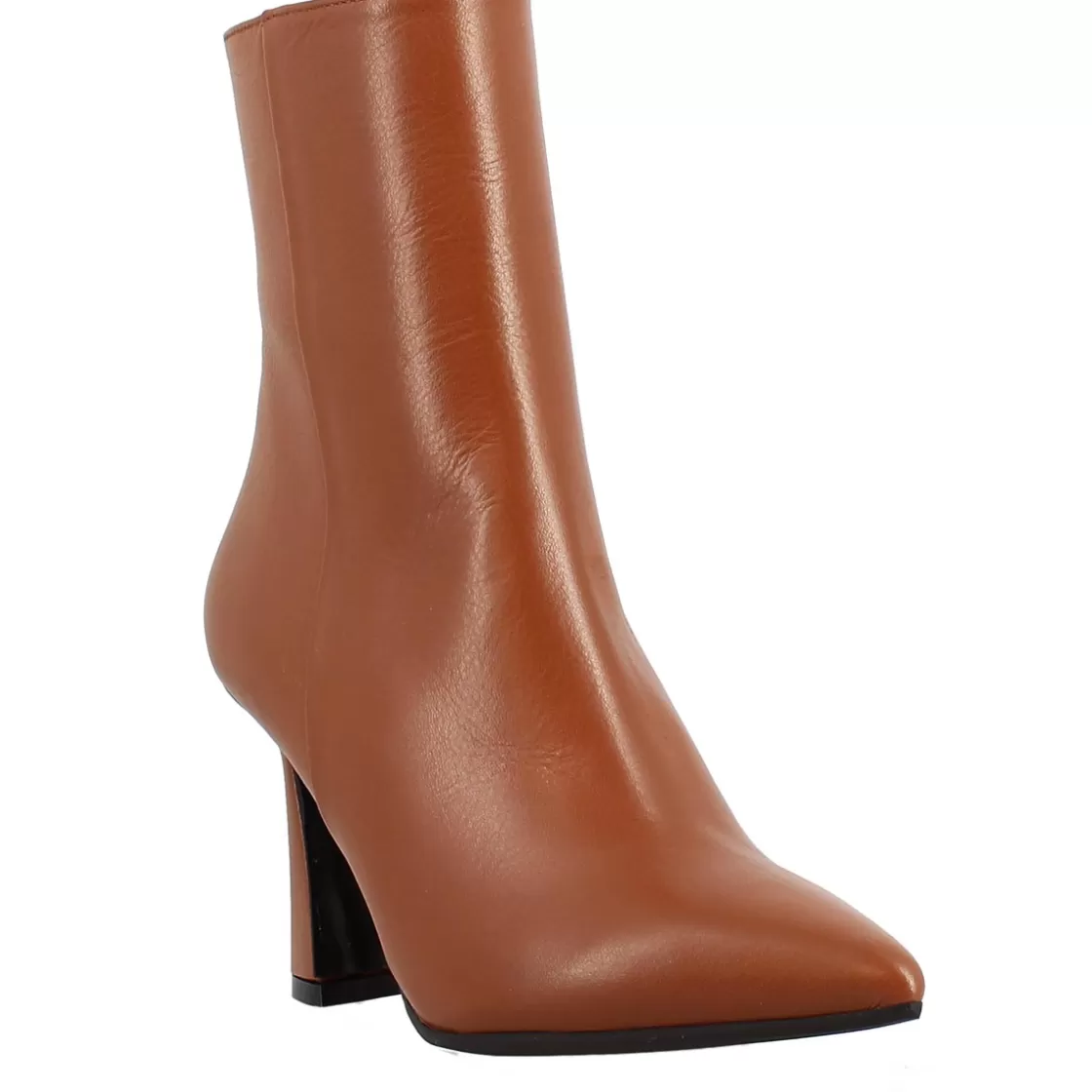 Discount Leonardo Shoes Tronchetto In Pelle Vienna Colore Marrone
