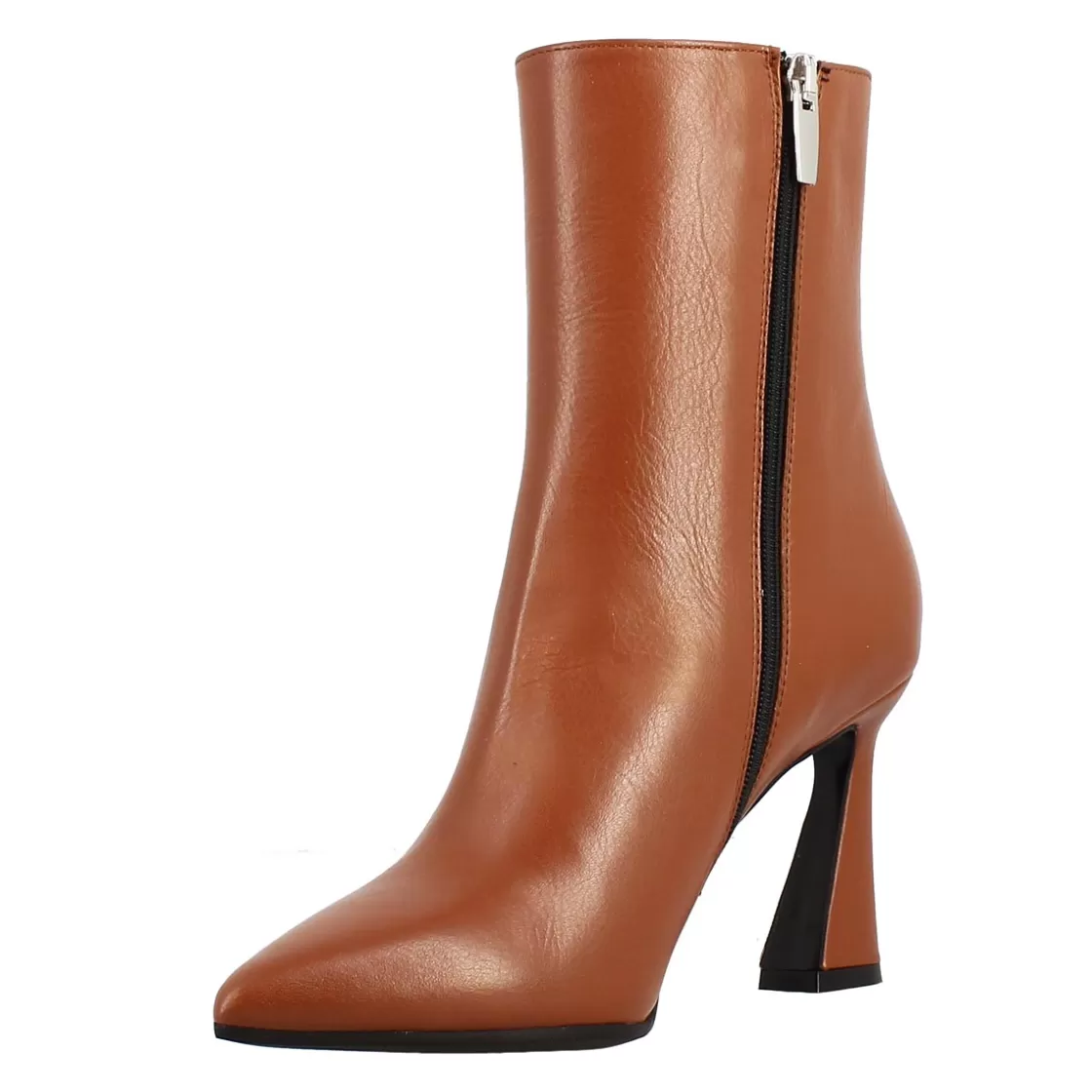 Discount Leonardo Shoes Tronchetto In Pelle Vienna Colore Marrone
